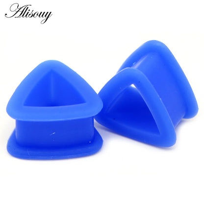 Triangle Silicone Ear Tunnels & Plugs Set