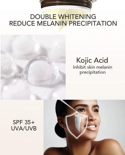 Kojic Acid Whitening Face Cream Set – Dark Spot Remover, SPF Protection & Moisturizing Skincare