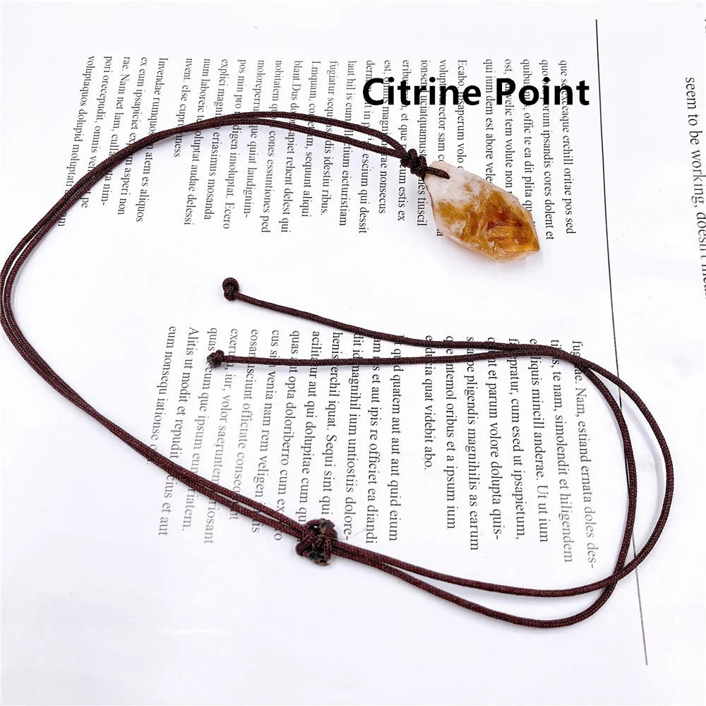 Natural Crystal Point Ornaments – Amethyst & Citrine Healing Stones