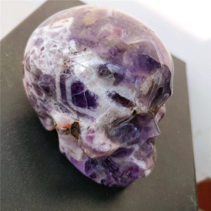 Natural Dream Amethyst Skull – Hand-Carved Crystal Ornament (1KG)