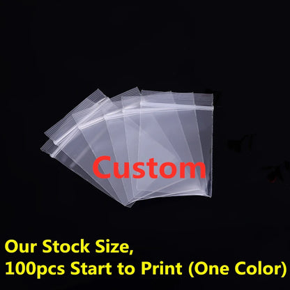 100pcs Transparent Ziplock Bags