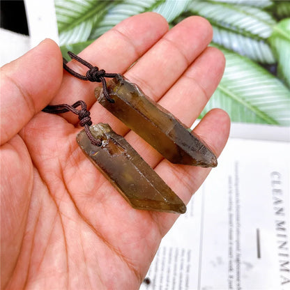 Natural Crystal Point Ornaments – Amethyst & Citrine Healing Stones
