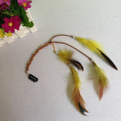 Bohemian Feather Headband – Tribal Weaving Hair Accessory
