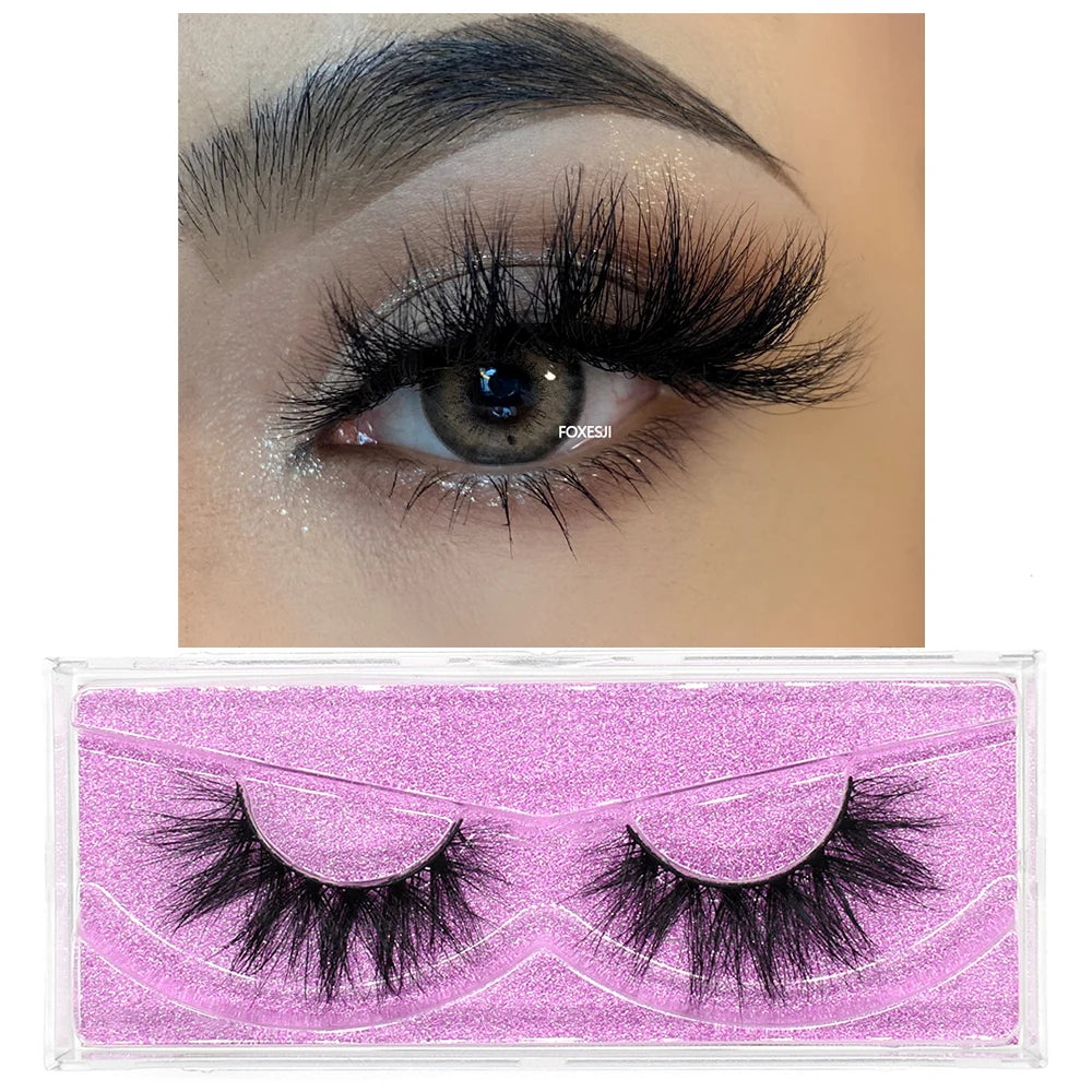 3D Mink Lashes – Fluffy Crisscross Wispy Strip Lashes 1 Soft Box