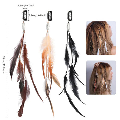 Bohemian Feather Headband – Tribal Weaving Hair Accessory