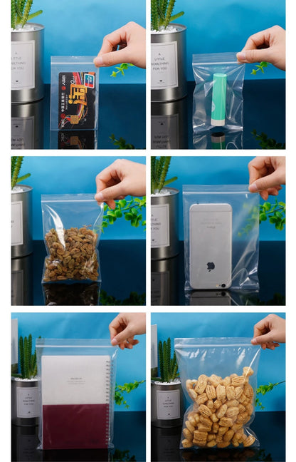 100pcs Transparent Ziplock Bags