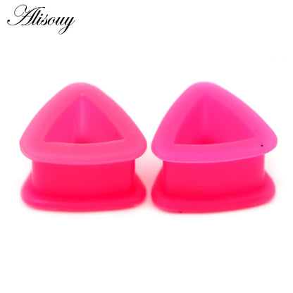 Triangle Silicone Ear Tunnels & Plugs Set