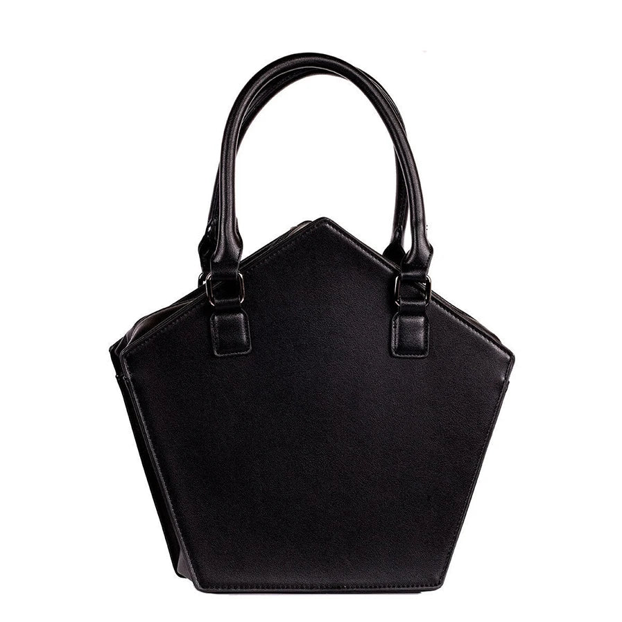 Gothic Pentagram Chain Shoulder Bag – Dark Star PU Leather Handbag