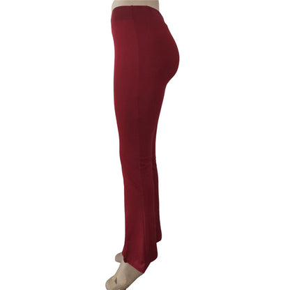 High Waist Flare Pants – Casual Slim Fit Slit Trousers