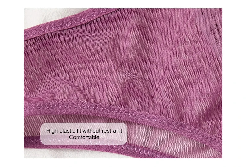 Mesh Transparent Lingerie Set – Seamless Bralette & Panty 2-Piece