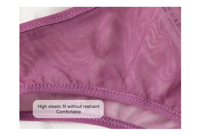 Mesh Transparent Lingerie Set – Seamless Bralette & Panty 2-Piece