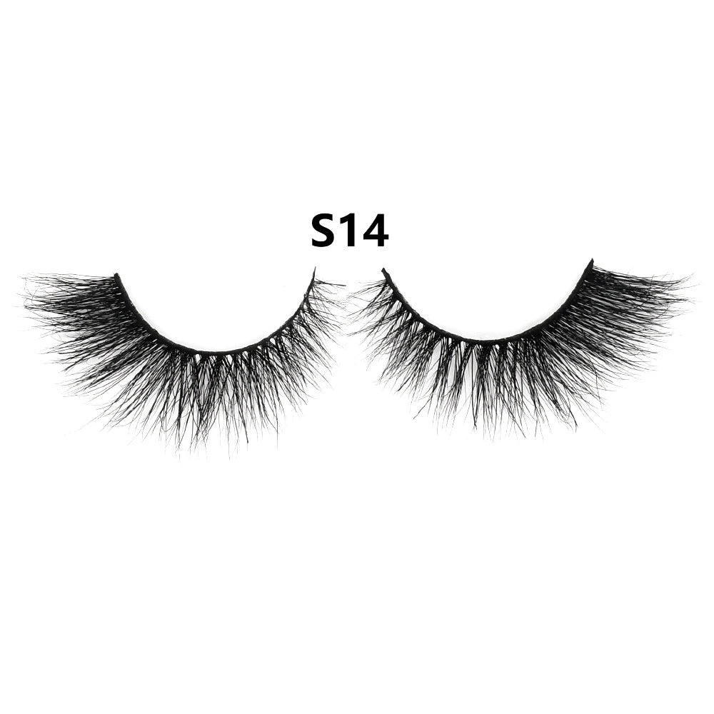 3D Mink Lashes – Fluffy Crisscross Wispy Strip Lashes 1 Hard Box