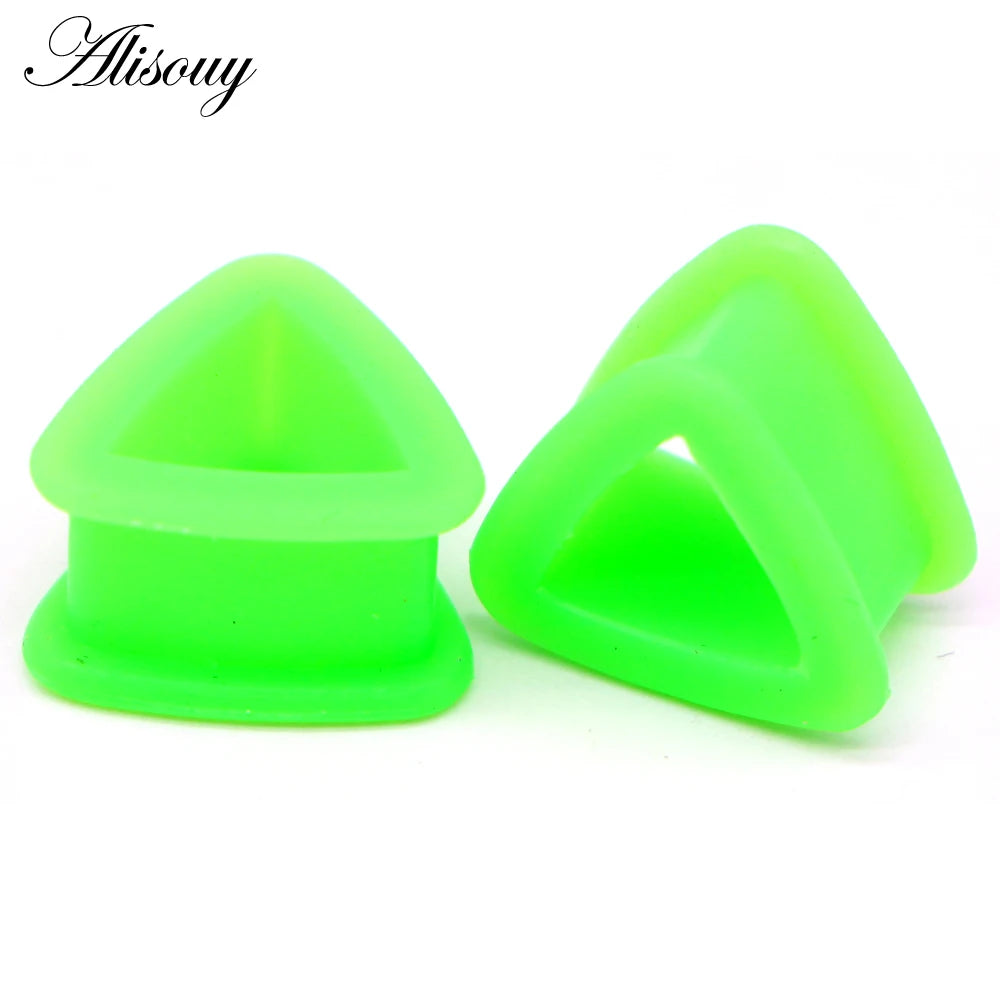 Triangle Silicone Ear Tunnels & Plugs Set