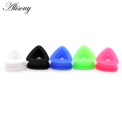 Triangle Silicone Ear Tunnels & Plugs Set