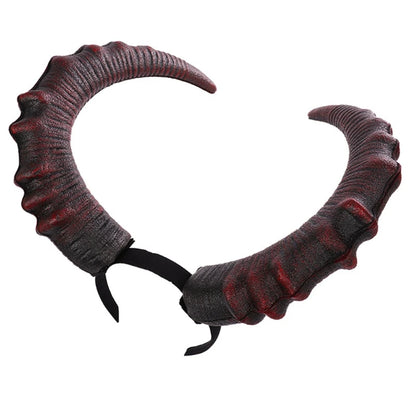 Gothic Devil Horn Headband – Black & Red Halloween Cosplay Accessory