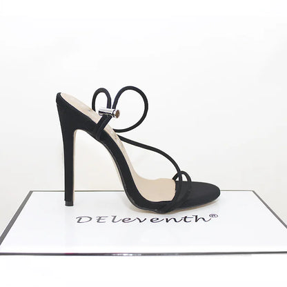 Stretch Fit Round Toe High Heel Sandals (12CM)