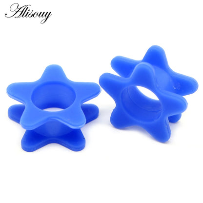 Star Hollow Silicone Ear Tunnels & Plugs Set