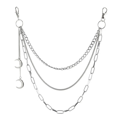 Moon Chain Pants Accessory – Gothic E-Girl/E-Boy Belt Keychain