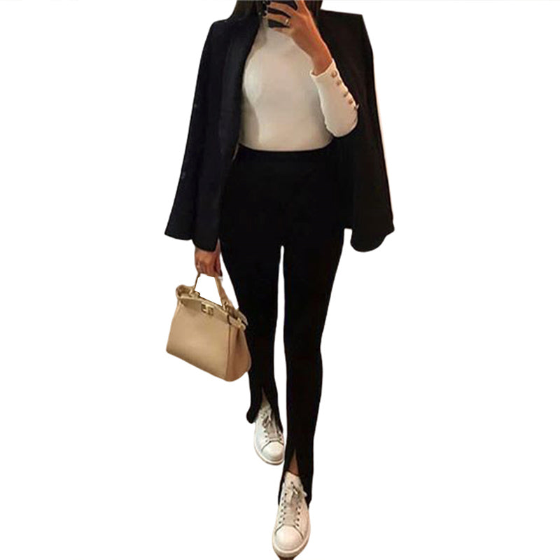 High Waist Flare Pants – Casual Slim Fit Slit Trousers