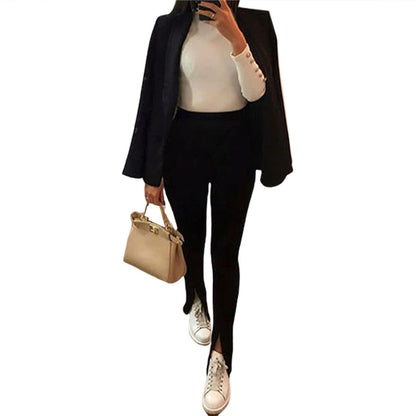 High Waist Flare Pants – Casual Slim Fit Slit Trousers