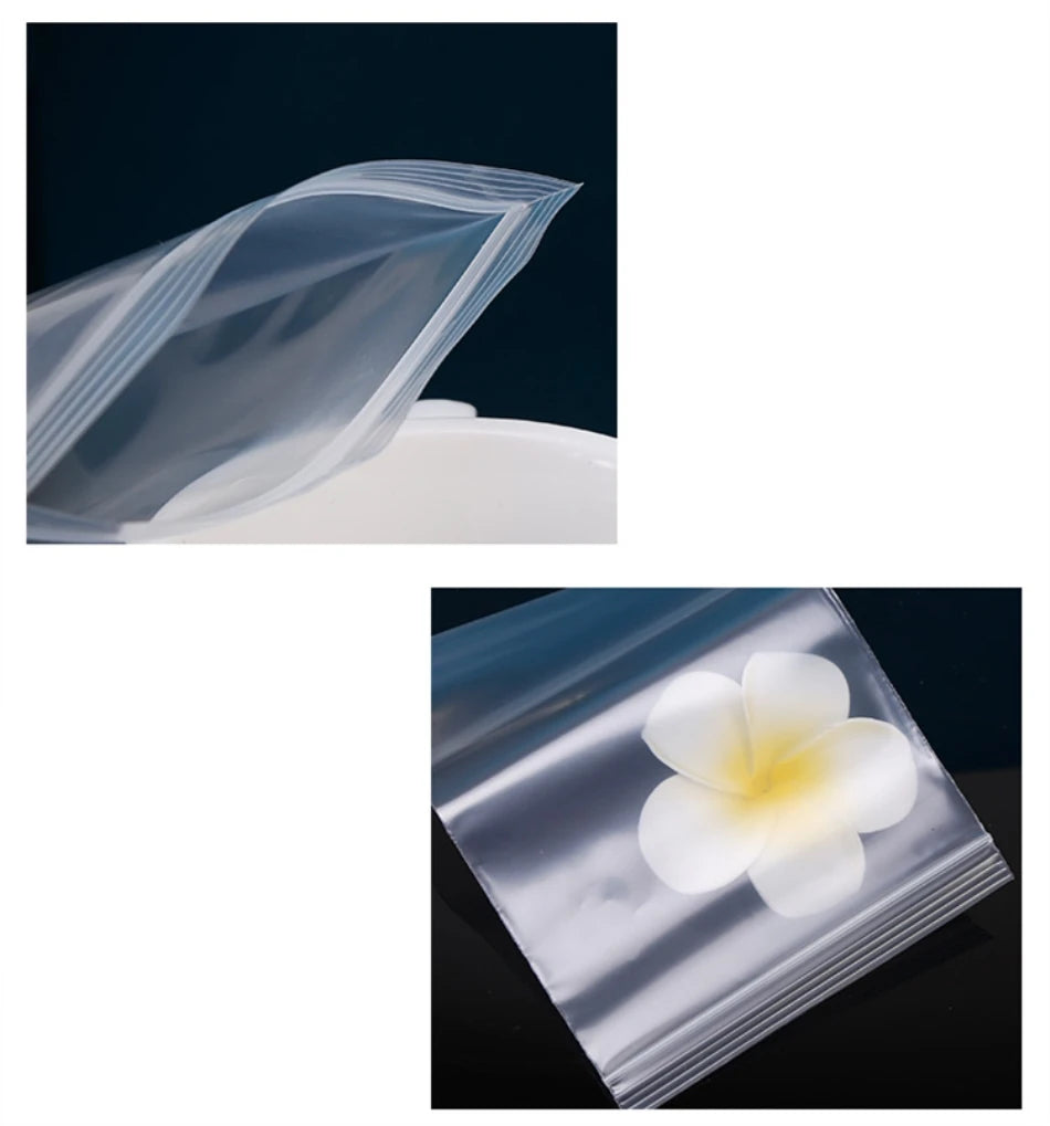 100pcs Transparent Ziplock Bags