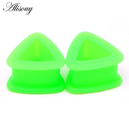 Triangle Silicone Ear Tunnels & Plugs Set