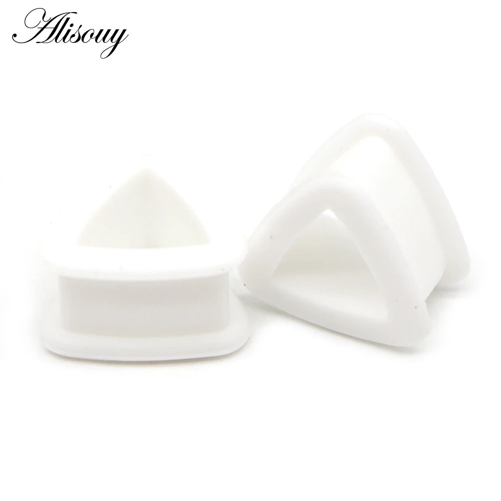 Triangle Silicone Ear Tunnels & Plugs Set