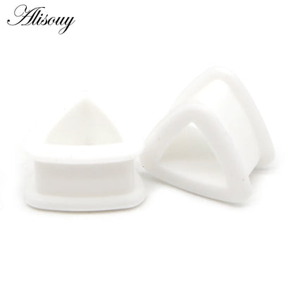 Triangle Silicone Ear Tunnels & Plugs Set