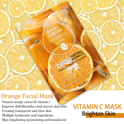 Whitening & Moisturizing Facial Mask – Vitamin C & Hyaluronic Acid Hydration Treatment 💧✨