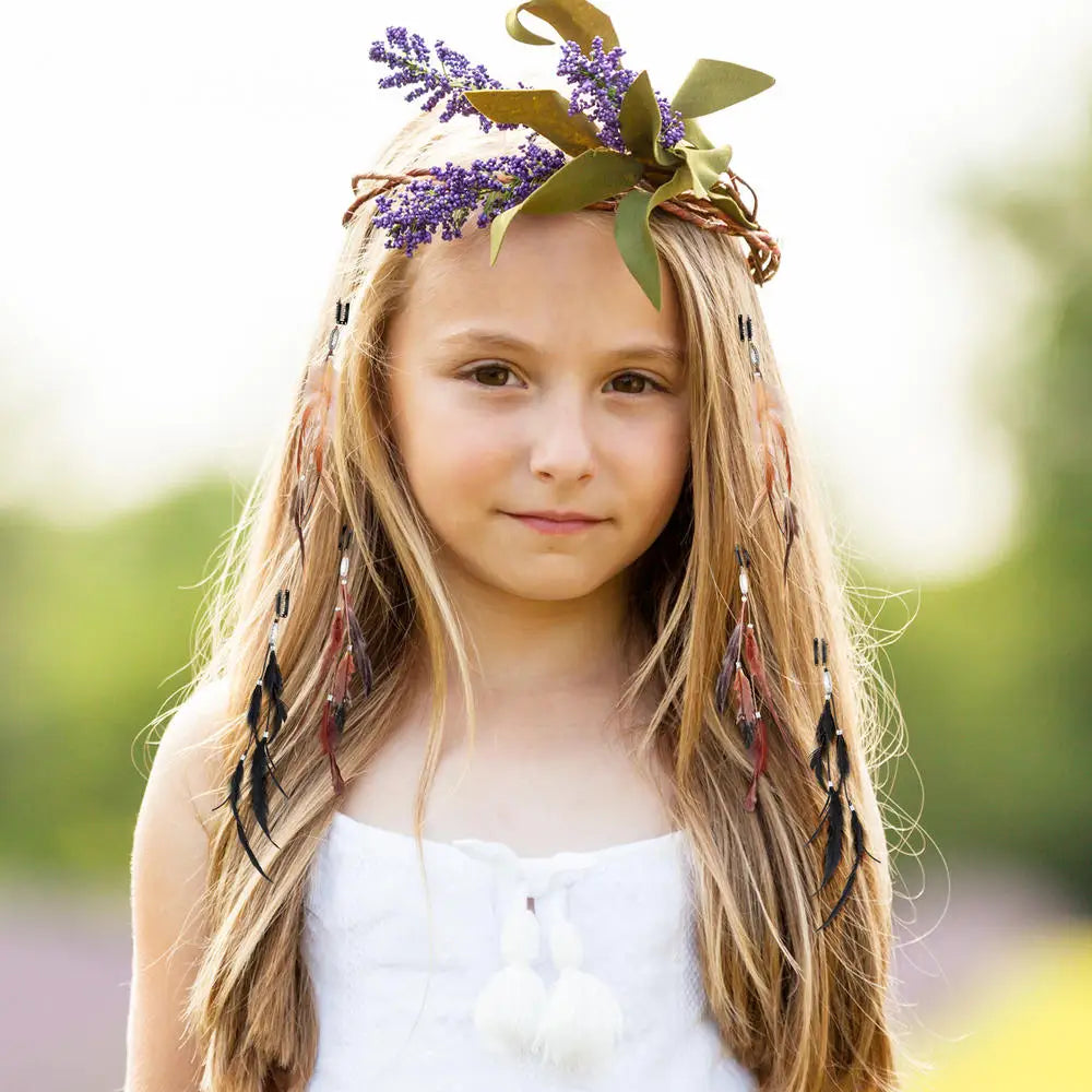 Bohemian Feather Headband – Tribal Weaving Hair Accessory