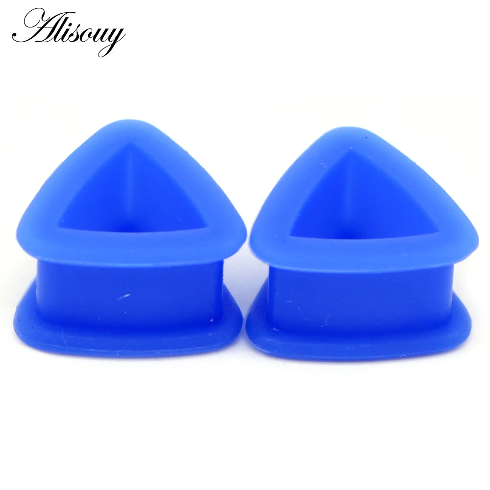 Triangle Silicone Ear Tunnels & Plugs Set