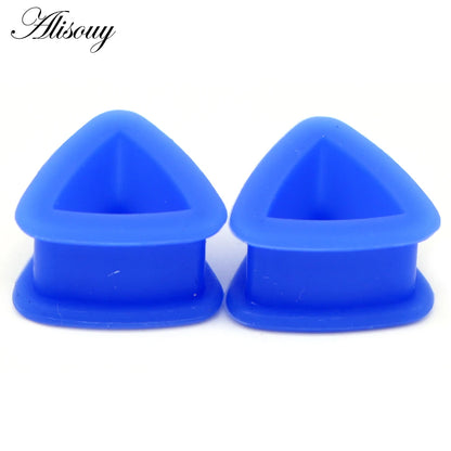 Triangle Silicone Ear Tunnels & Plugs Set