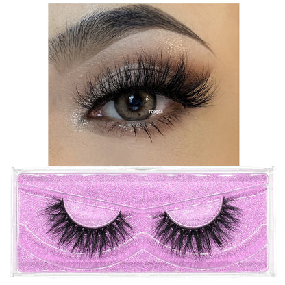 3D Mink Lashes – Fluffy Crisscross Wispy Strip Lashes 1 Soft Box