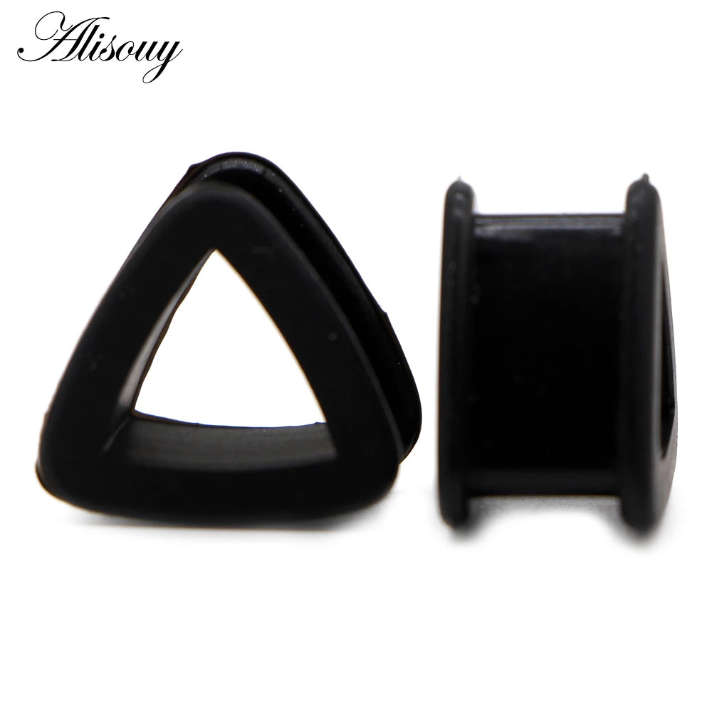 Triangle Silicone Ear Tunnels & Plugs Set