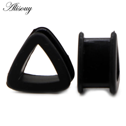 Triangle Silicone Ear Tunnels & Plugs Set