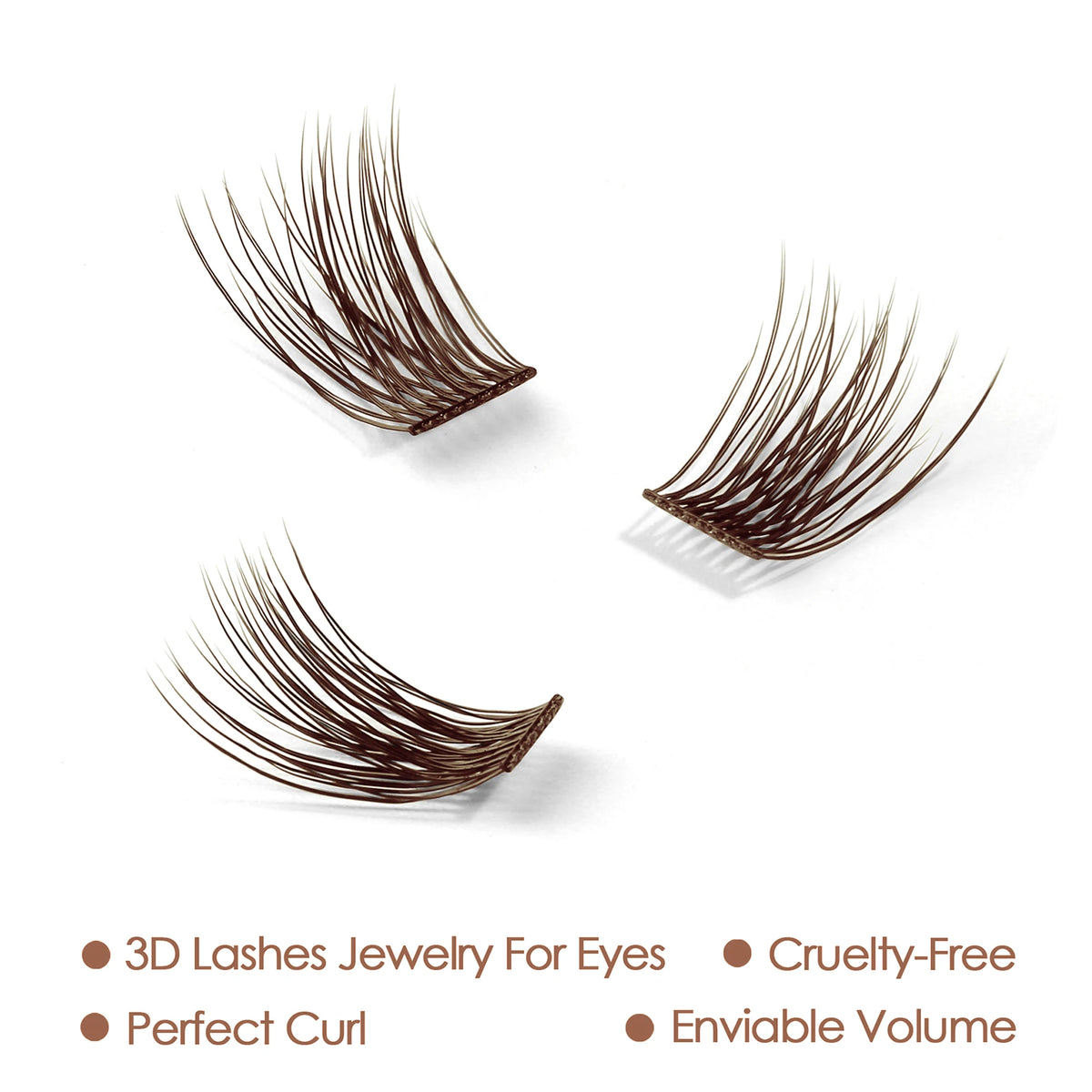 Brown Individual Lash Clusters (Premade Volume Fans)