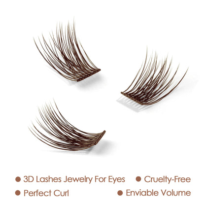 Brown Individual Lash Clusters (Premade Volume Fans)