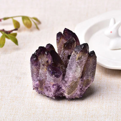 Natural Crystal Cluster – Amethyst & Quartz Mineral Healing Stone