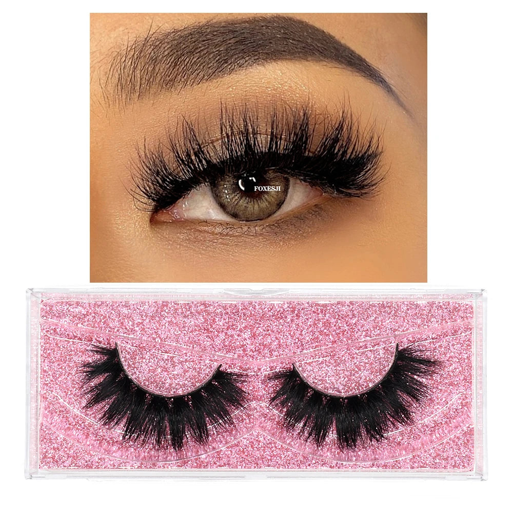 3D Mink Lashes – Fluffy Crisscross Wispy Strip Lashes 10 Soft Box