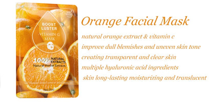 Whitening & Moisturizing Facial Mask – Vitamin C & Hyaluronic Acid Hydration Treatment 💧✨