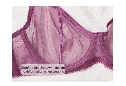 Mesh Transparent Lingerie Set – Seamless Bralette & Panty 2-Piece