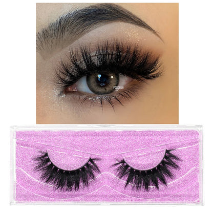 3D Mink Lashes – Fluffy Crisscross Wispy Strip Lashes 1 Soft Box
