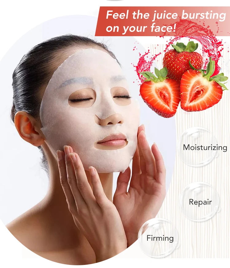 Whitening & Moisturizing Facial Mask – Vitamin C & Hyaluronic Acid Hydration Treatment 💧✨