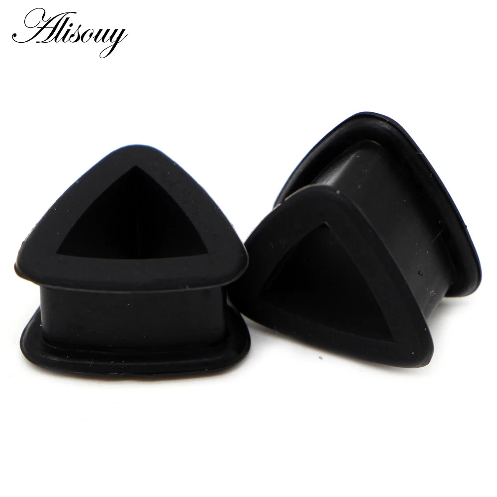 Triangle Silicone Ear Tunnels & Plugs Set