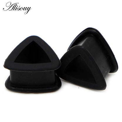 Triangle Silicone Ear Tunnels & Plugs Set