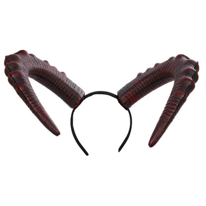 Gothic Devil Horn Headband – Black & Red Halloween Cosplay Accessory
