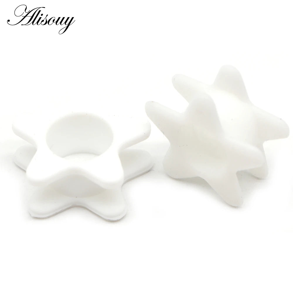 Star Hollow Silicone Ear Tunnels & Plugs Set