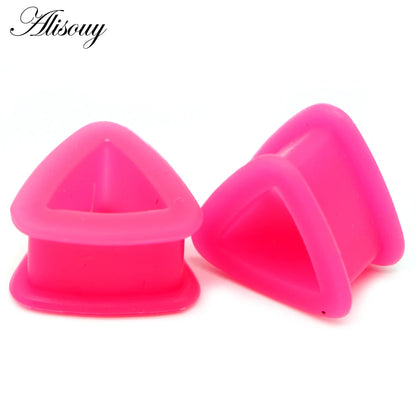 Triangle Silicone Ear Tunnels & Plugs Set
