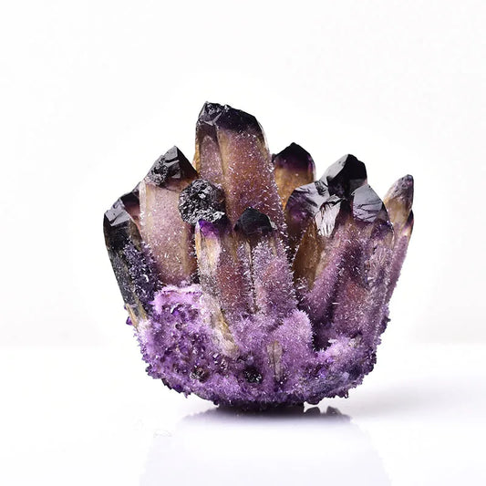 Natural Crystal Cluster – Amethyst & Quartz Mineral Healing Stone