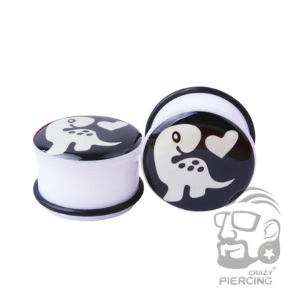 Glow-in-the-Dark Skull Ear Tunnels – Luminous Acrylic Gauges (2pcs)